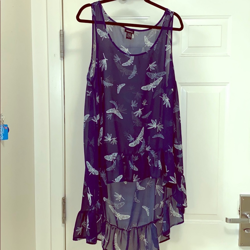 Torrid dragonflies see-through shirt